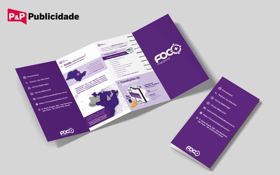 Foco Medical — folder institucional, verso