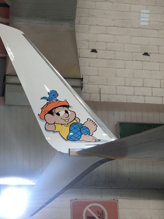 MSP Estúdios — pintura de avião Chico Bento
