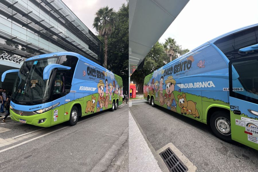MSP Estúdios — pintura de ônibus Chico Bento